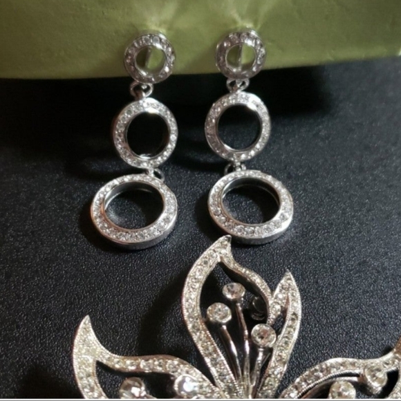 Vintage Kenneth J. Lane brooch and matching earrings-FINAL - Picture 3 of 7